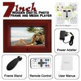 7 Inch Wooden Digital Photo Frame and Media Player