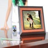 12 Inch Wooden Digital Photo Frame w/ Remote + Media Player