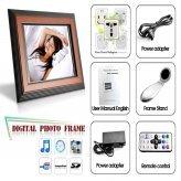 12 Inch Wooden Digital Photo Frame w/ Remote + Media Player