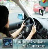 4.3 Inch Portable GPS Navigator with Touchscreen + Media Player